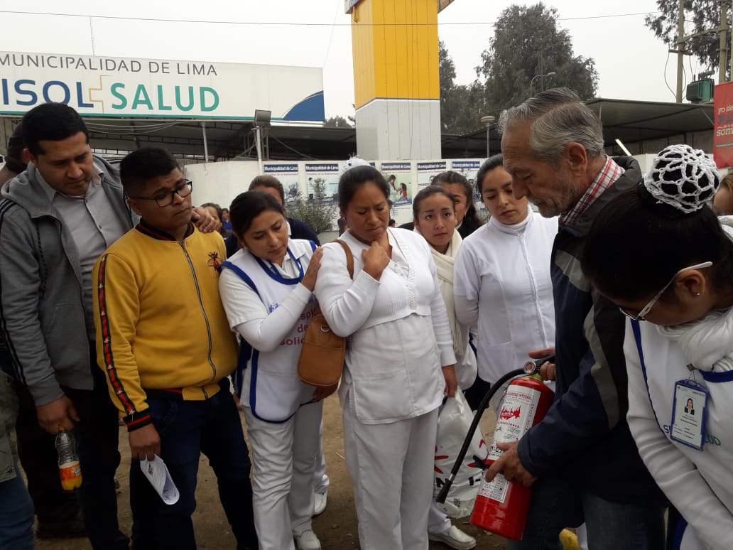Personal de Sisol Salud Carabayllo es capacitado en prevención de incendios